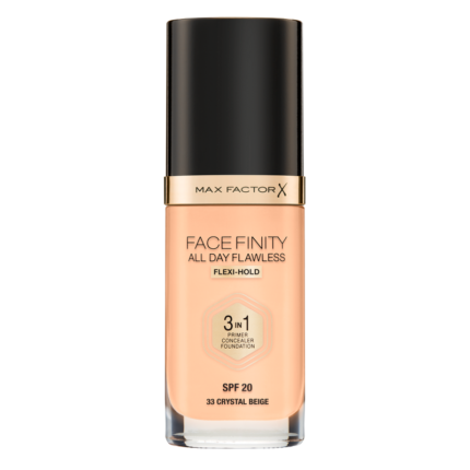 Max Factor Facefinity 3-in-1 All Day Flawless Foundation W33 Crystal Beige