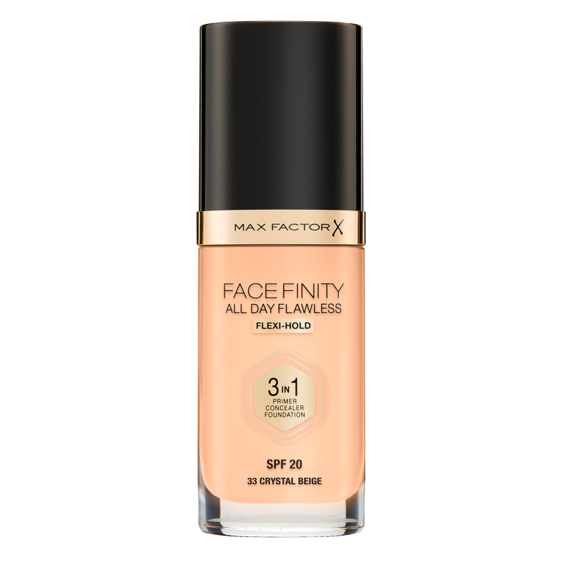 Max Factor Facefinity 3-in-1 All Day Flawless Foundation W33 Crystal Beige