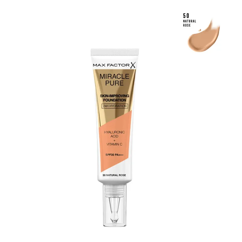 Max Factor Miracle Pure Foundation 50 Rose Natural - Image 1