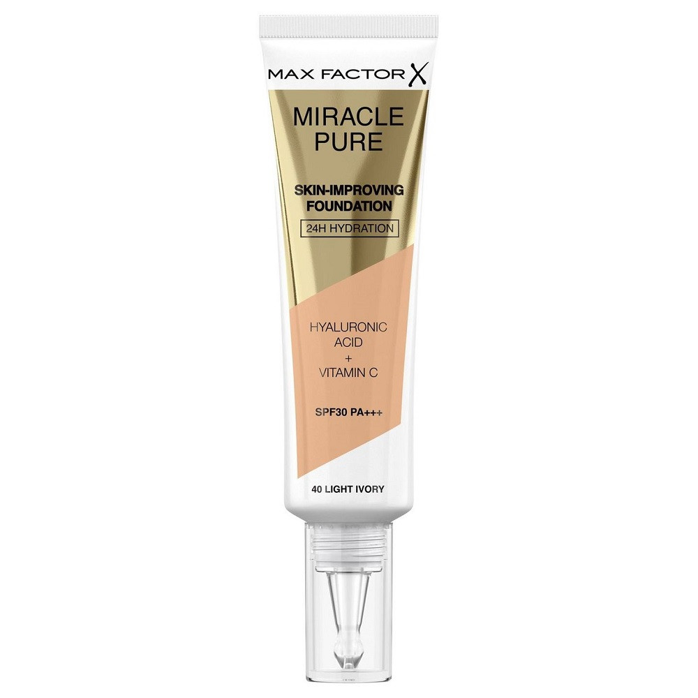 Max Factor Miracle Pure Foundation 40 Light Ivory - Image 1